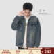 色重磅水洗做旧春秋潮牌上衣夹克牛仔外套男 复古经典 GWIT 美式