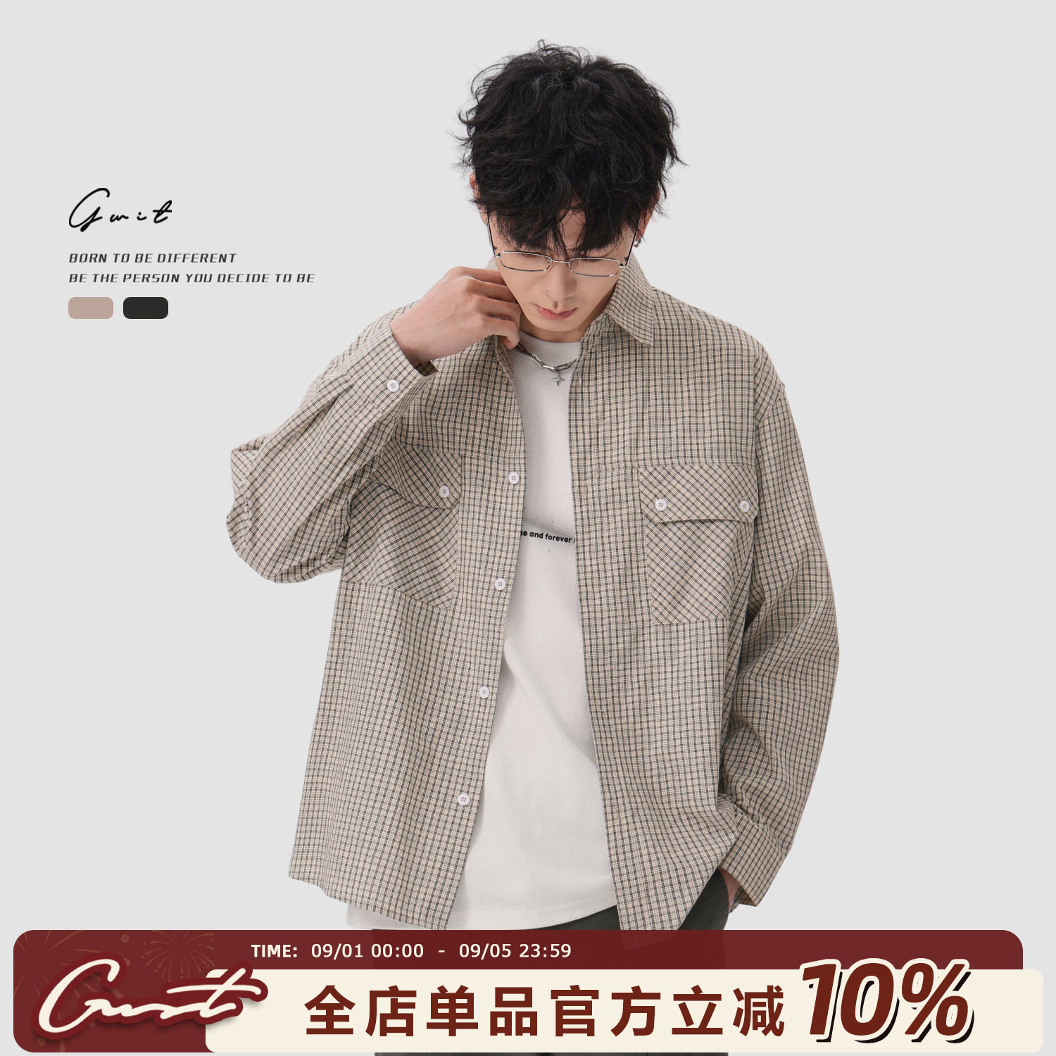 GWITGingham美式维希格衬衫图片