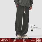 垂感男士 保暖加绒运动卫裤 冬季 休闲裤 GWIT 重磅奥粒绒加厚弯刀裤