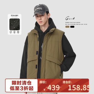 冬季 复古工装 保暖上衣外套加厚背心外穿羽绒马甲男 90绒美式 GWIT