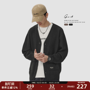 男 休闲春秋美拉德上衣外穿线衣cleanfit毛衣针织开衫 GWIT 美式