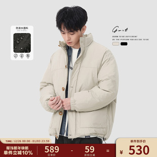 美式 保暖外套短款 复古潮牌cleanfit加厚羽绒服男 90绒冬季 GWIT