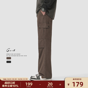 春秋高街大口袋重工水洗做旧工装 GWIT 美式 cargo美拉德休闲裤 男 裤