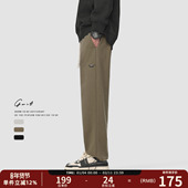 美式 复古垂感工装 卫裤 GWIT 春秋潮牌高街抽绳束脚运动休闲裤 男