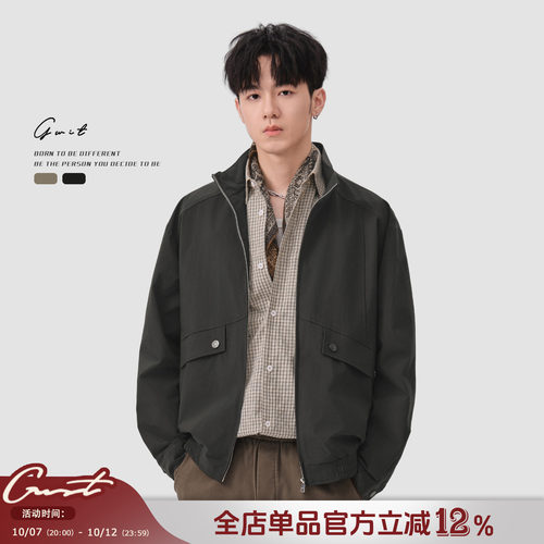 GWIT短款休闲夹克男款上衣外套