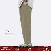 高捻水洗棉 直筒潮流小脚工装 轻薄夏季 GWIT 新款 美式 休闲九分裤 男