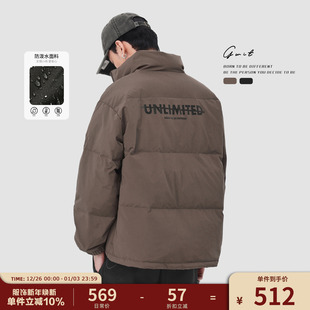 面包服保暖外套户外短款 复古冬季 潮牌加厚羽绒服男 90绒美式 GWIT