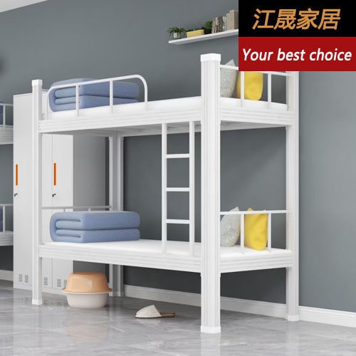 促上海型材高低子母床上下铺铁架钢木床学生2米长员工宿舍双人品