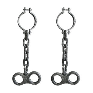 万圣节监狱囚犯手铐锁链道具塑料仿真模型影视舞台表演出脚镣道具