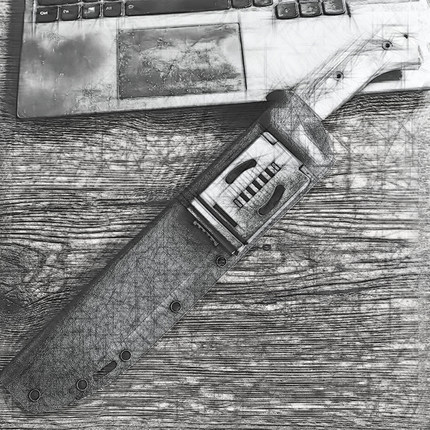 ESEE JUNGLAS（大J）复刻   3d打印高端碳纤维模型  半成品品质