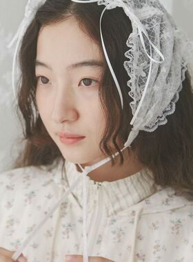 立体蕾丝蝴蝶系带发巾！