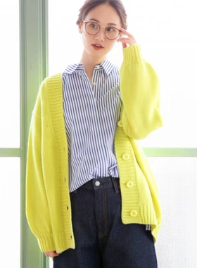 春秋百搭外套 新款GW粗针棉线中长款开衫 多色