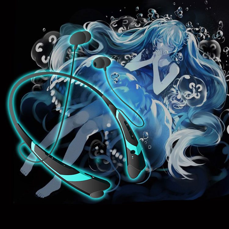 初音未来动漫耳机葱娘V家概念主题运动蓝牙无线耳麦ACG二次元周边