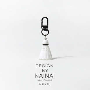 趣味仿真迷你羽毛球钥匙扣挂件包包饰品创意潮流日常百搭配饰品