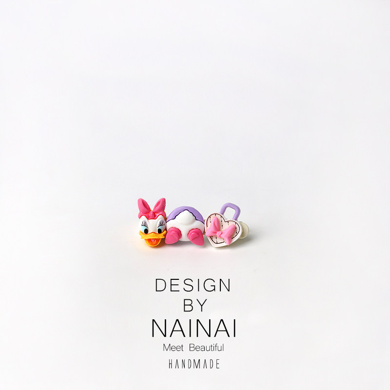 新款卡通立体唐老鸭黛西发夹迪士尼小女孩儿童创意发刘海碎发夹