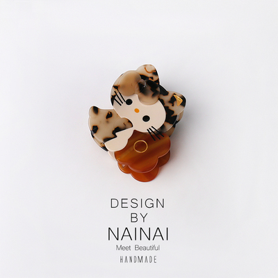 甜美新款Hollokitty发夹少女心后脑勺发抓鲨鱼发卡高级感发饰头饰