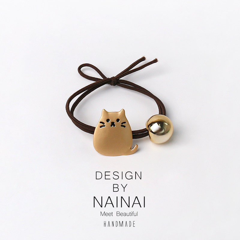 ins日韩新款发绳少女可爱马尾头饰合金龙猫个性简约发圈手链两用