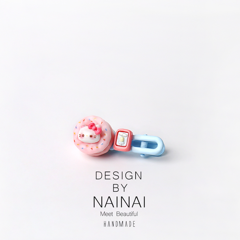 萌萌卡通Kitty猫夹心甜品发夹女刘海碎发夹子侧边夹头饰可爱发饰