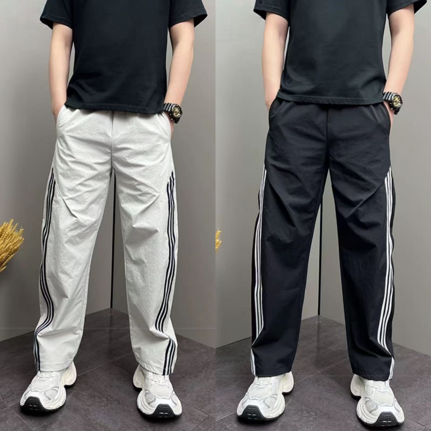 夏季男士速干透气直筒卫裤