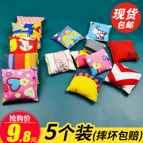 幼儿园手抓彩色五个加厚丢沙包