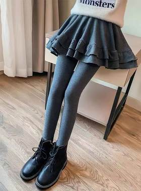 韩版女童春秋假两件裙裤宝宝裤子