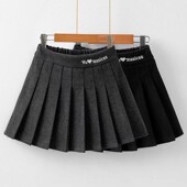 女童百褶裙短裙2025春秋装 儿童学院风女孩毛呢半身裙秋装 新款 韩版