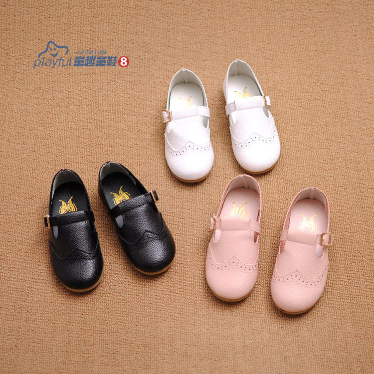 Chaussures enfants en autre ronde creux pour printemps - semelle tendon - Ref 983764 Image 4