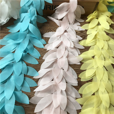 包邮彩色多层雪纺花边DIY手工服装辅料演出服配饰裙边材料一米价
