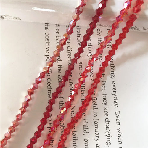 新品4MM手缝人造水晶DIY婚纱礼服流苏配饰材料串珠编织饰品玻璃珠