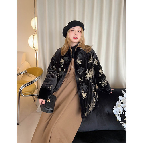 羽绒服新中式古典95白鸭绒保暖