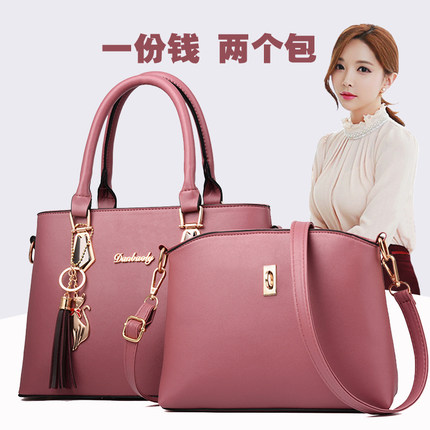 包包女2026新款时尚手提包子母大包简约百搭大气韩版单肩斜挎女包