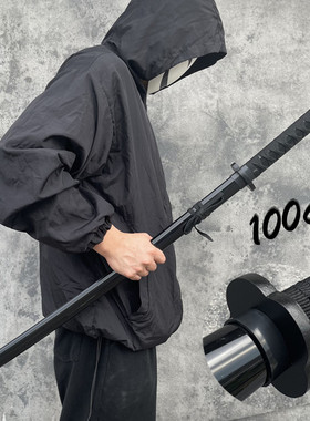 竹木道具太极剑苗刀武士刃带鞘居合木刀儿童玩具cos表演户外拍照