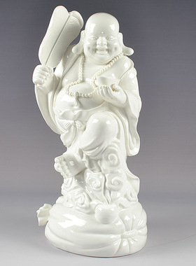 弥勒佛陶瓷佛像家居装饰桌面摆件