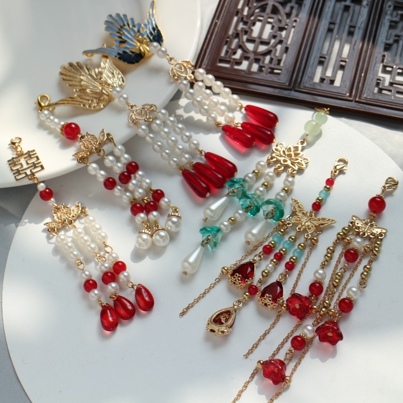 中式新娘手工流苏半成品DIY古风凤凰团扇喜扇敬茶杯装饰流苏吊坠,饰品/流行首饰/时尚饰品新,其他DIY饰品配件,淘宝优惠券,粉丝福利购,淘宝优惠卷