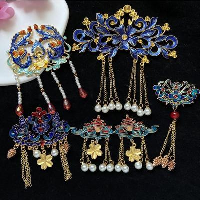 景泰蓝流苏吊坠合金配件