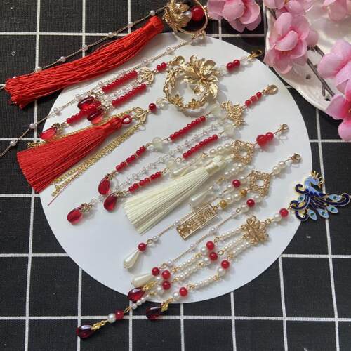 手工流苏半成品 团扇流苏穗子可拆卸DIY吊坠步摇发簪材料璎珞配饰
