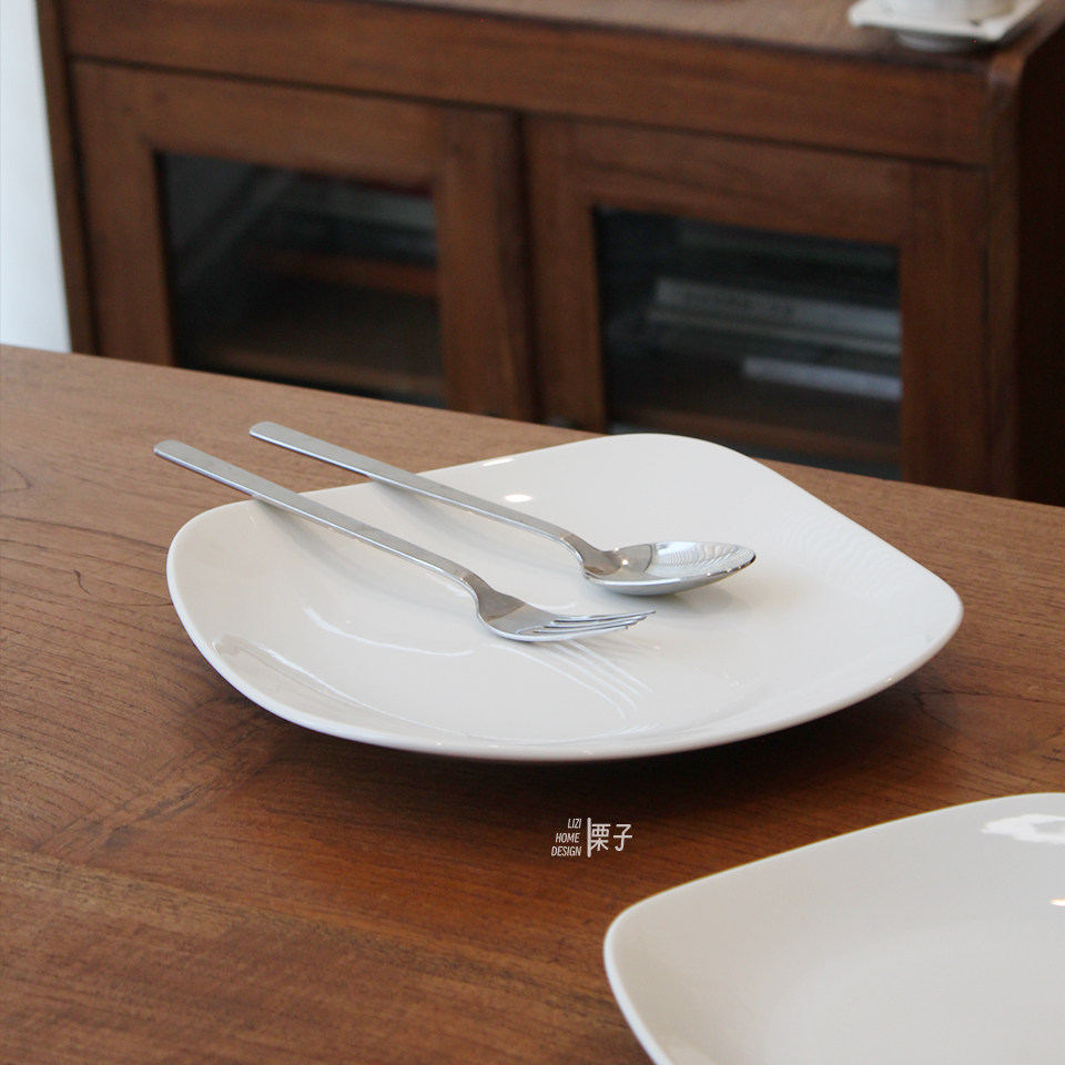 「栗子家设」四方盘 某书博主同款!!纯色盘子浅盘家用刺身盘菜盘