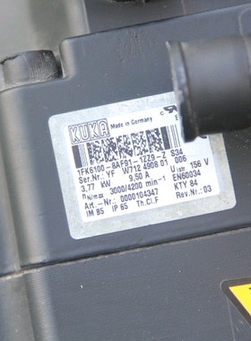 KUKA电机1FK6100-8AF91-1ZZ9-Z  S34  拆机9成新如图 ZS34 现货