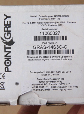 Point Grey 灰点 GRAS-14S3C-C  全新原包装  现货