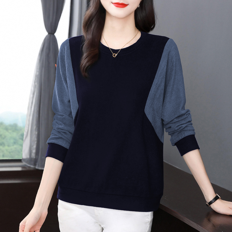 德绒打底衫女装2025秋冬新款洋气长袖t恤大码胖mm保暖女士上衣服
