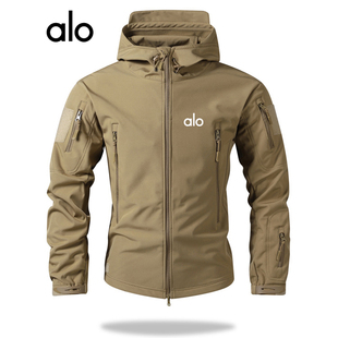 alo秋冬战术服三防机能冲锋衣男士户外登山露营防风防水软壳夹克