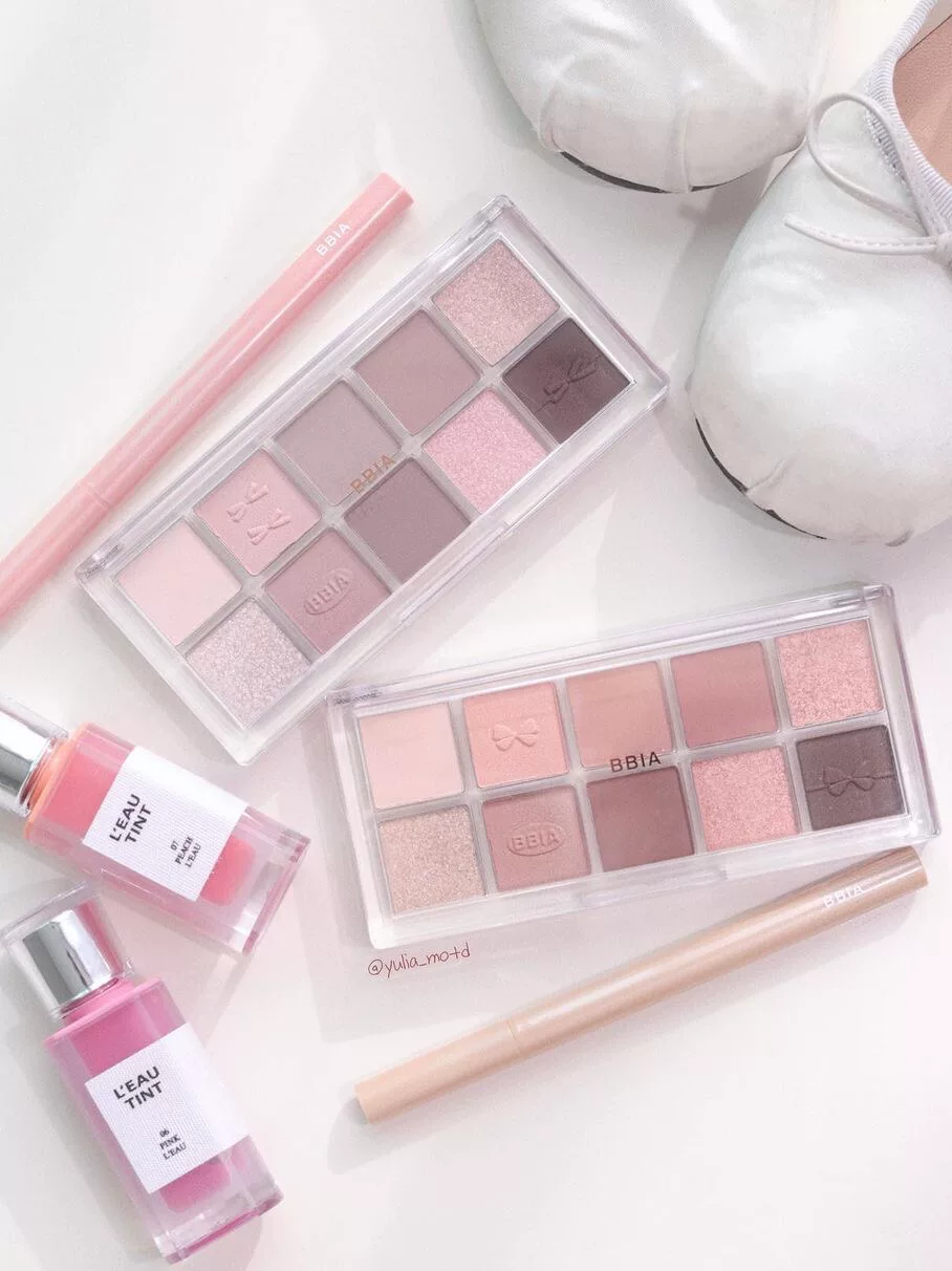 Южнокорейский BBIA Ten Eye Shadow Plate Ribbon Ballet Series 01/02 Fire Face Gray Powder Powder Gentle and Molly Pearl Light