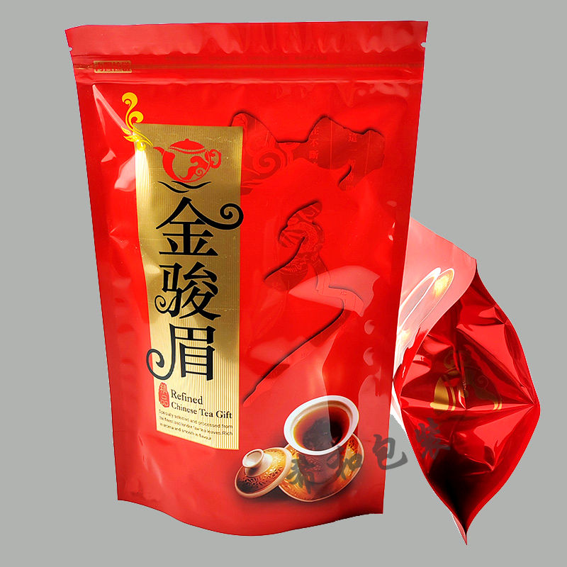 半斤装加厚金骏眉包装袋 250g500g装自封口拉链镀铝膜红茶叶袋子