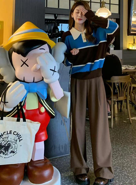 网红木偶奇遇记皮诺丘潮玩公仔玻璃纤维雕塑幼儿园店铺装饰大摆件