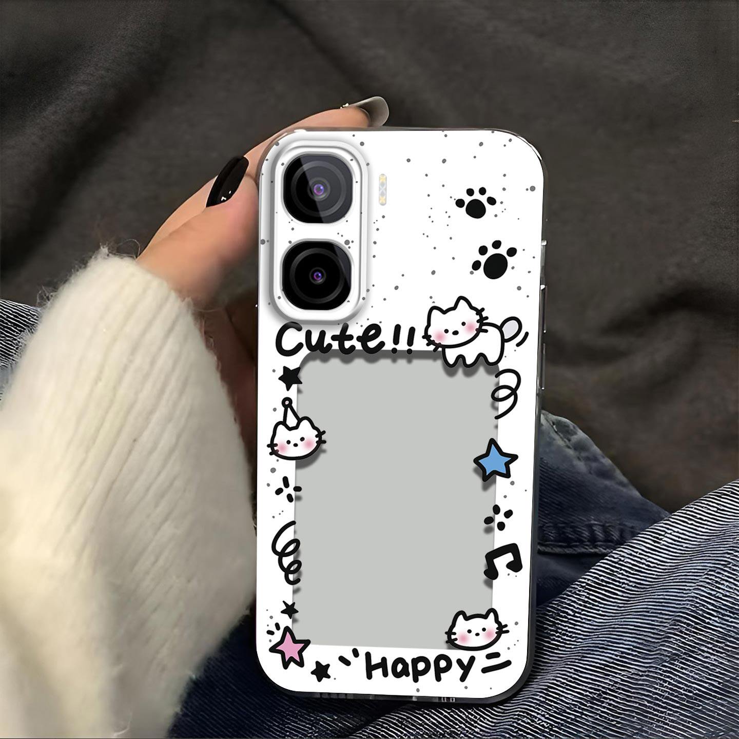 猫抓相框放照片适用iQOONeo11手机壳iqooneo11镜头全包磨砂防摔软壳高级保护套创意小卡可爱女新款手机套外壳