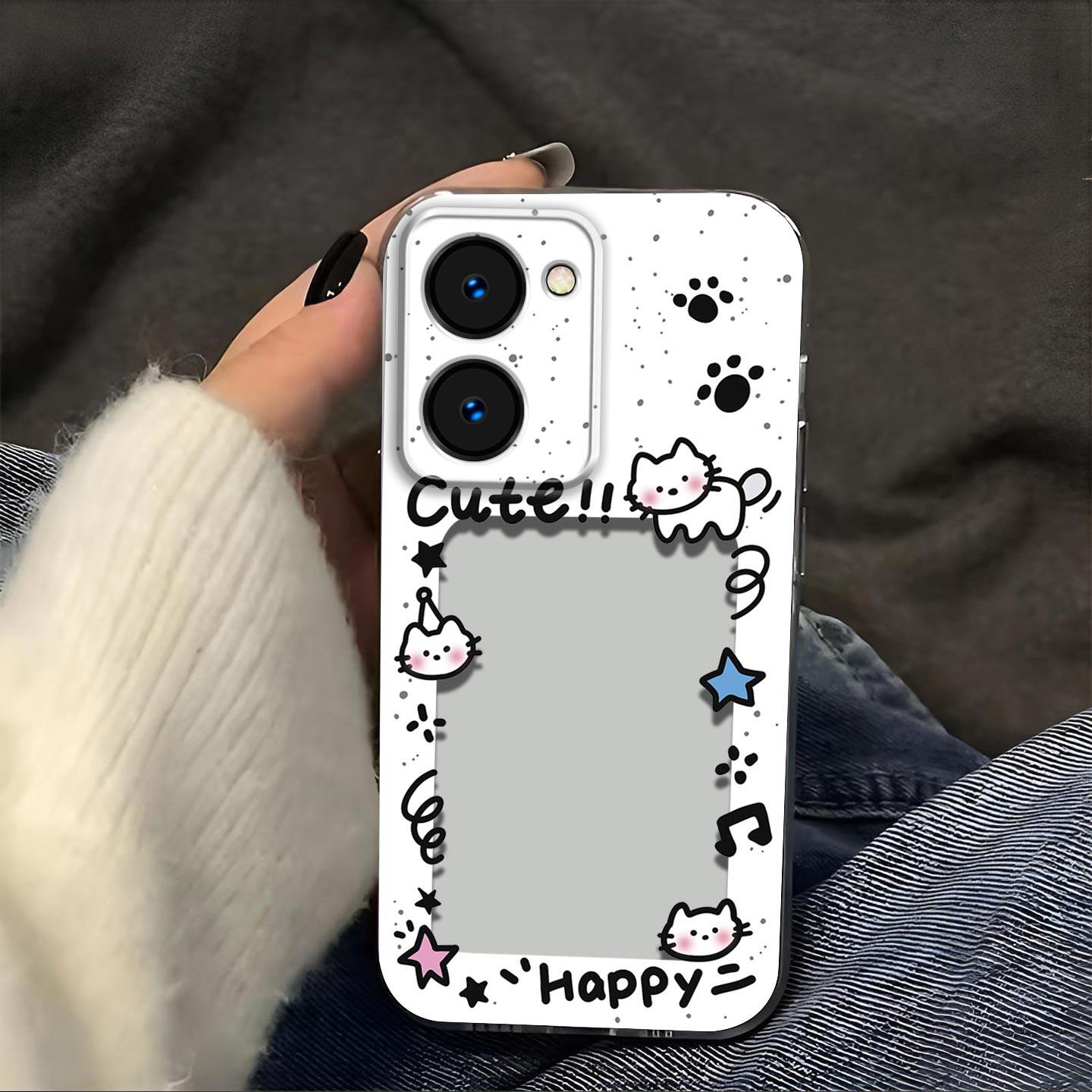 猫抓相框放照片适用于vivo Y37m手机壳y37镜头全包V2357EA防摔硅胶软壳高级感保护套超薄可爱小卡新款手机套m