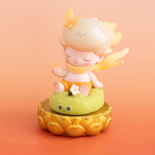 Dimoo感受愉悦陶瓷莲花底座泡泡玛特在你身边盲盒手办装饰品摆件