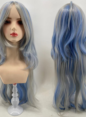 原神cos 芙宁娜  cos假发cosplay假发二次元动漫展演出银白色假发