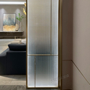 超白水晶纹小方格花纹钢化压花艺术玻璃隔断屏风定制磨砂油砂玻璃