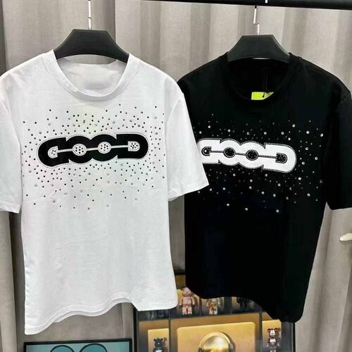 网红同款潮牌GOOD缤纷糖果宝石满天星印花夏季纯棉T恤男士短袖t恤